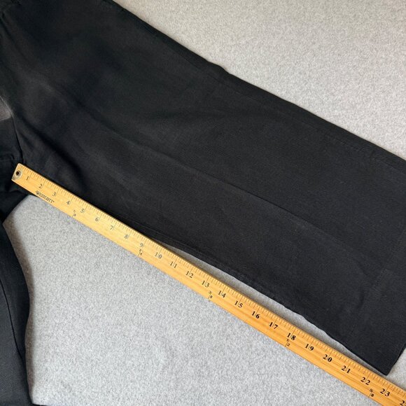 J. Jill Womens Black Linen Pants Pull On Elastic Waist Capri Size Small Petite - Picture 10 of 12